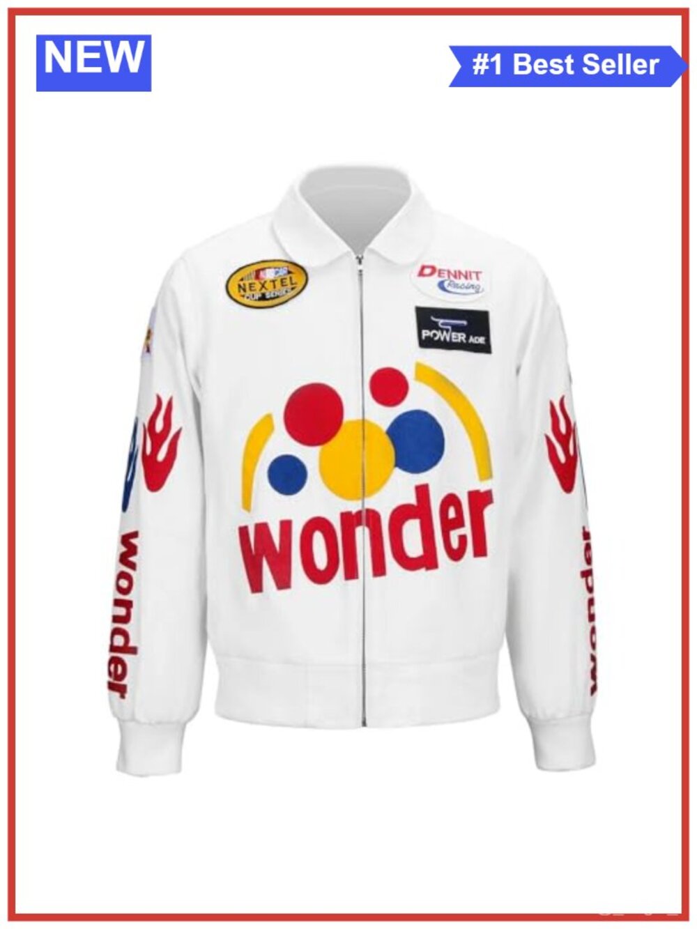 Wonder Jacket Ricky Bobby Talladega Nights Costume Faux Leather